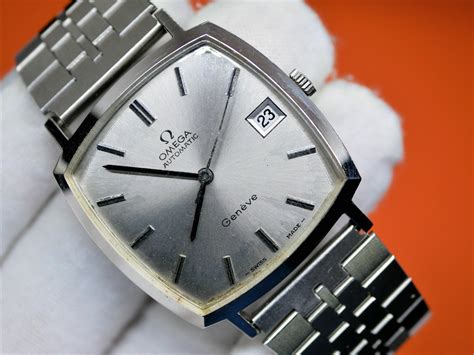 omega geneve square wind up watch|history of omega geneve.